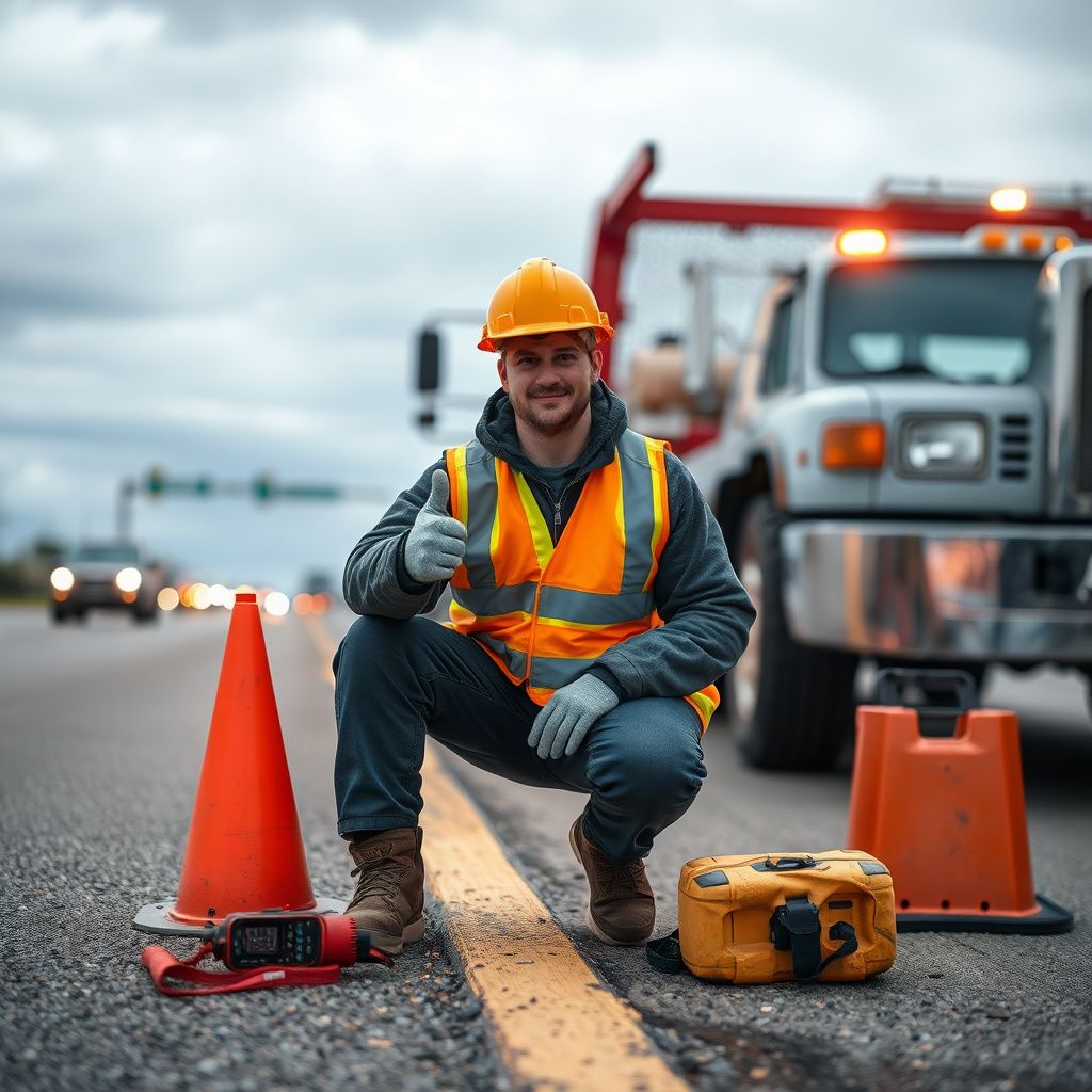 A close-up of a tow truck operator securing a vehicle with professional soft-tie straps.